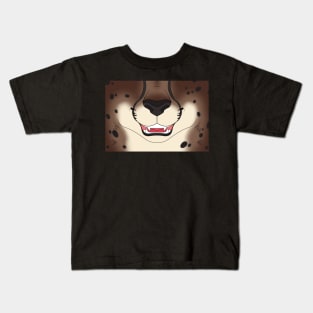 Chocolate Cheetah Face Kids T-Shirt
